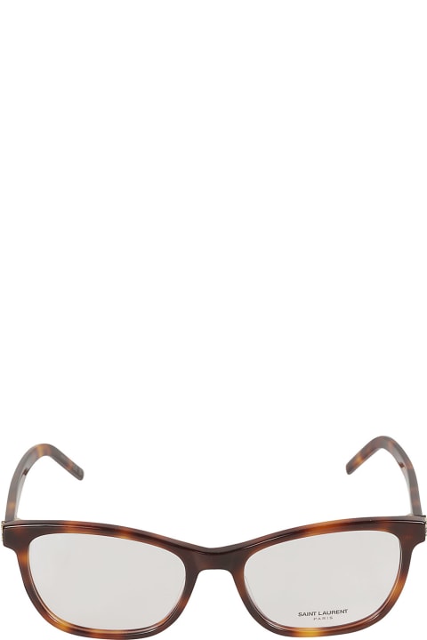 ウィメンズ アイウェア Saint Laurent Eyewear Ysl Hinge Oval Frame Glasses