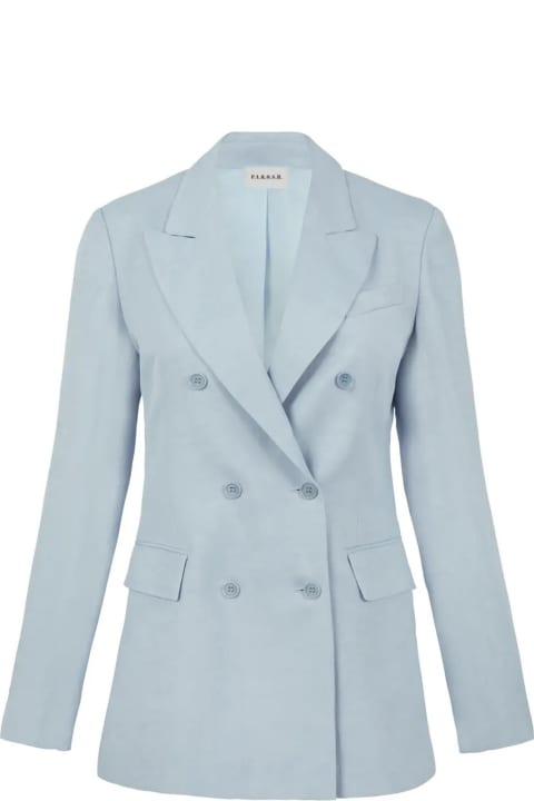 Parosh Coats & Jackets for Women Parosh Light Blue Double-breasted Jacket