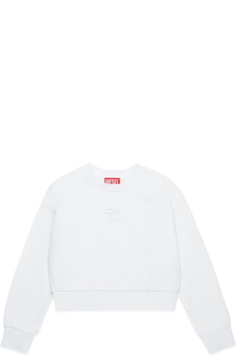 Sweaters & Sweatshirts for Girls Diesel Straslium Logo-embroidered Cut-out Sweatshirt