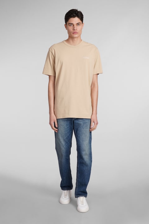 MC2 Saint Barth for Men MC2 Saint Barth Dover T-shirt In Beige Cotton