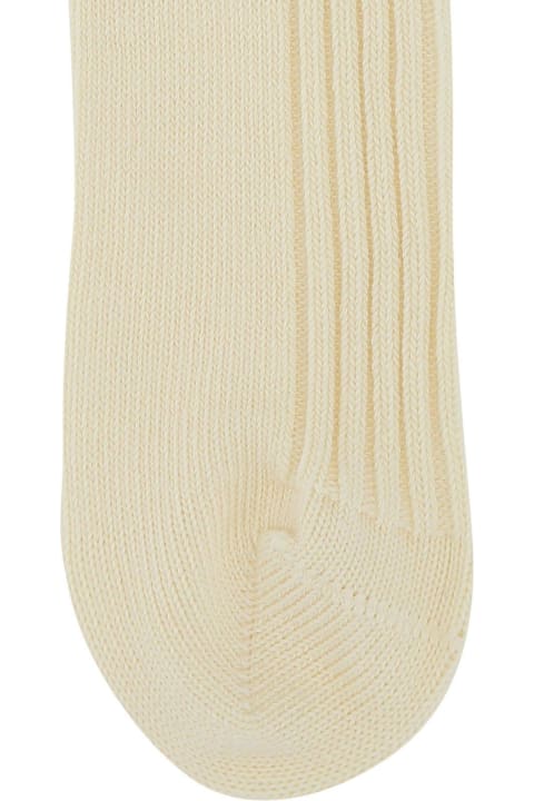 Underwear for Men Ami Alexandre Mattiussi Ivory Stretch Cotton Blend Socks Set