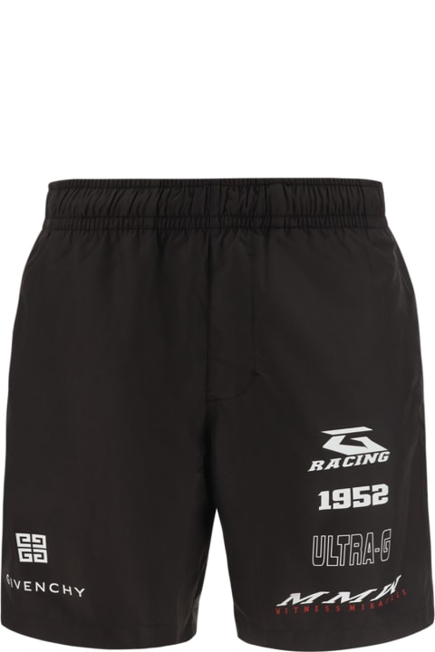 Givenchy for Men Givenchy Black Polyester Swimming Shorts