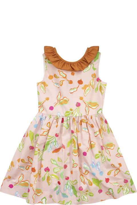 Dresses for Girls Il Gufo Sleeveless Dress With Print And Ruffles