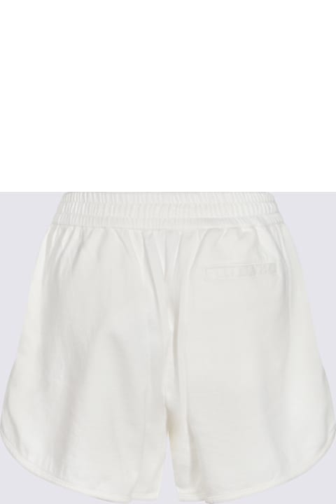 سراويل طويلة وقصيرة لـ السيدات Brunello Cucinelli White Cotton Shorts