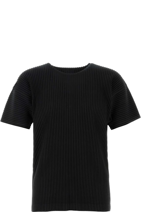 Homme Plissé Issey Miyake Topwear for Men Homme Plissé Issey Miyake Black Polyester T-shirt