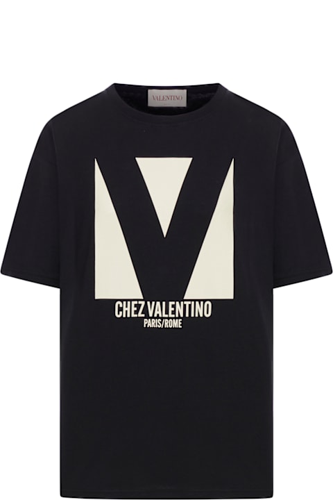 Valentino Garavani Topwear for Women Valentino Garavani Chez Valentino Print Cotton Jersey T-shirt