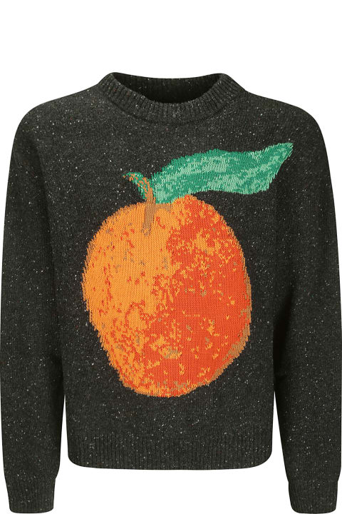 PACCBET Sweaters for Men PACCBET Men Tangerine Crewneck Jumper Knit