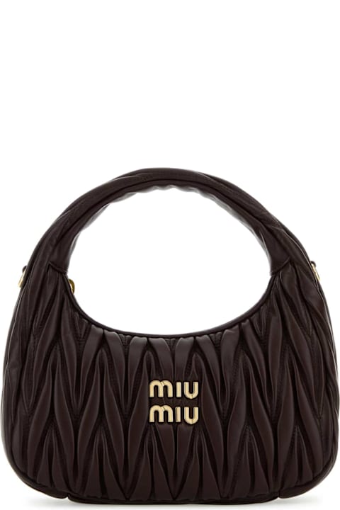 Miu Miu Purple Nappa Leather Wander Handbag