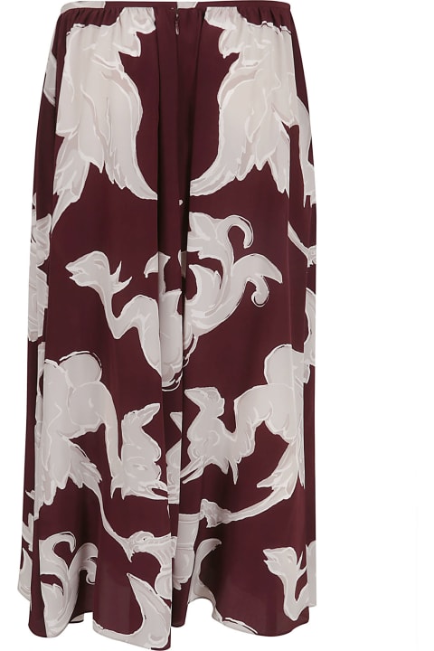 Fashion for Women Valentino Garavani Skirt | Pattern | Crepe Chine Metamorphos Gryphon Allover