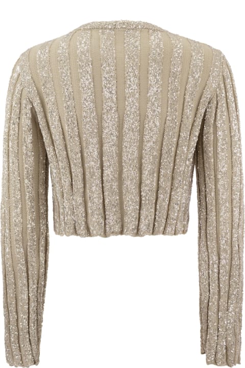 Sweaters for Women Brunello Cucinelli Sparkling Lightweight Ribbed Crop Top