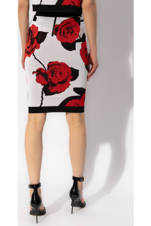 ウィメンズ Balmainのウェア Balmain Balmain Floral Skirt