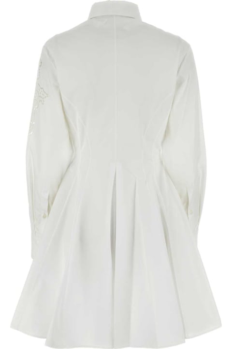 Dresses for Women Versace White Poplin Shirt Dress