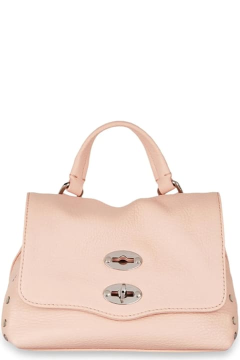 メンズ トートバッグ Zanellato Postina Daily Pink Leather Bag With Shoulder Strap
