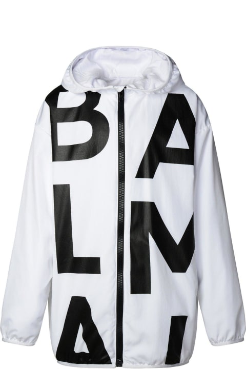 Coats & Jackets for Boys Balmain Logo Printed Hooded Jacket