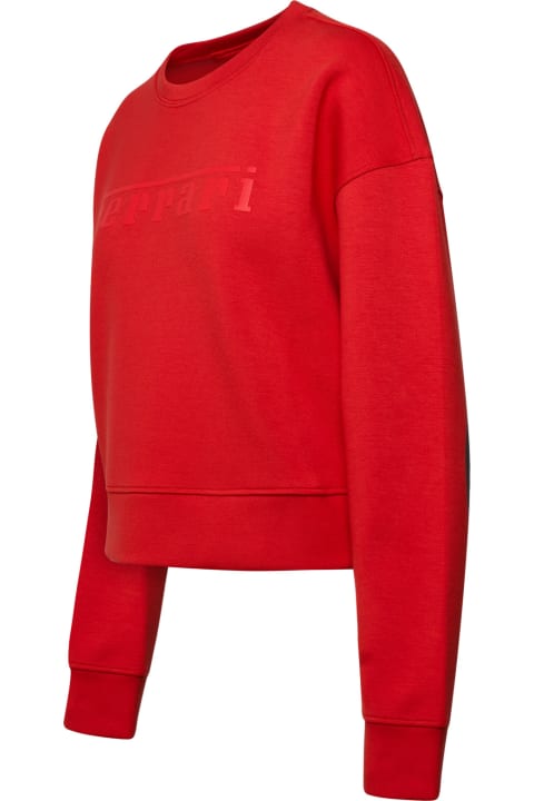 Red Viscose Blend Sweatshirt