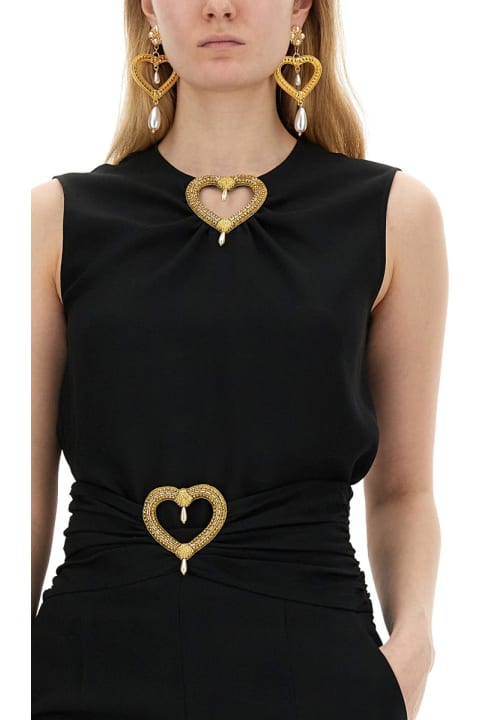 Jumpsuits for Women Moschino Blouse With Heart Applique
