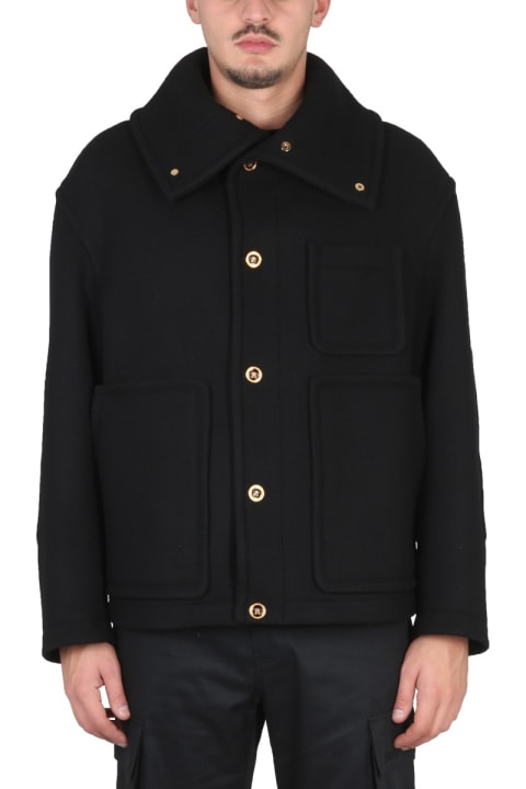 Versace Coats & Jackets for Men Versace Medusa Wool Blouse Jacket