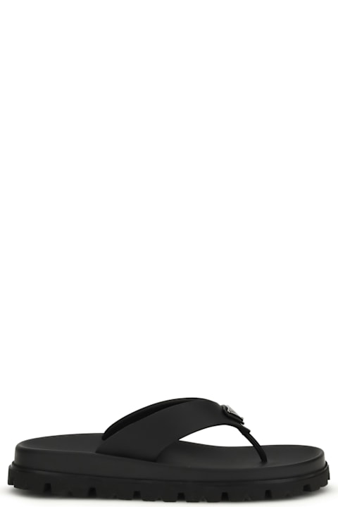 Prada Logo Flip-flops