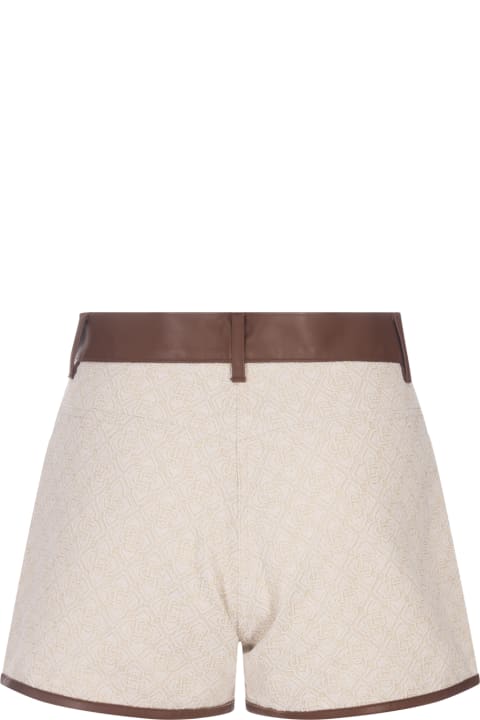 Casablanca Pants & Shorts for Women Casablanca White Shorts With Lurex Logo Pattern