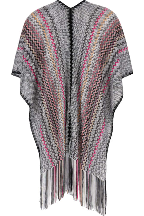 Missoni Coats & Jackets for Women Missoni Multicolored Fringed Poncho In Viscose Woman