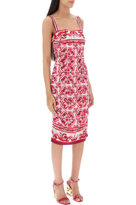 Dresses for Women Dolce & Gabbana Majolica Print Silk Mini Dress