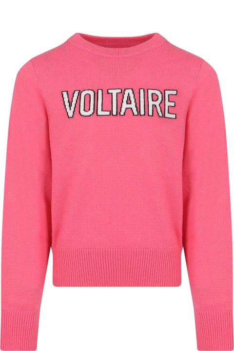 Zadig & Voltaire Sweaters & Sweatshirts for Girls Zadig & Voltaire Fuchsia Sweater For Girl