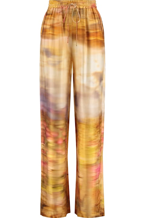 Pinko for Women Pinko Purple Rain Printed High-rise Trousers