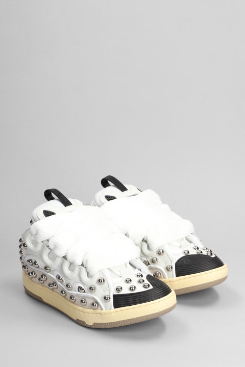 Shoes for Women Lanvin Curb Sneakers In White Leather