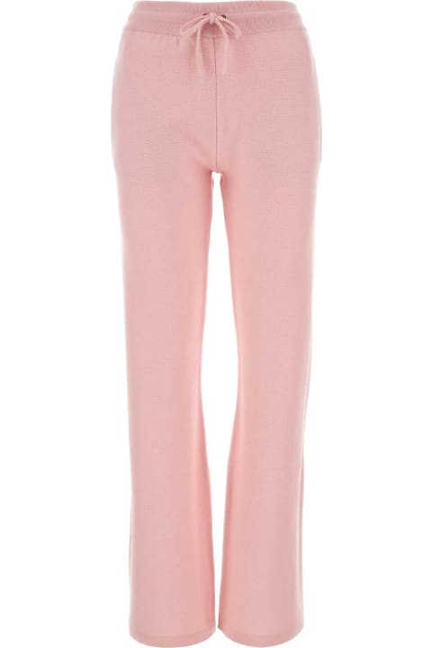 Pants & Shorts for Women Versace Pink Wool Blend Flared Leg Pant