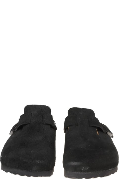 Birkenstock Shoes for Women Birkenstock Boston Sfb Sabot In Black Suede