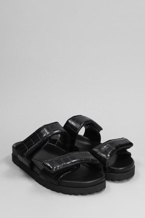 GIA BORGHINI Sandals for Women GIA BORGHINI Perni 11 Flats In Black Leather