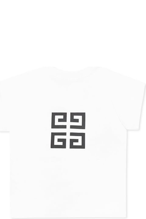 Fashion for Baby Girls Givenchy White T-shirt For Baby Boy With Logo