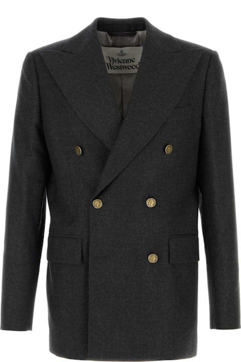 Homeware Vivienne Westwood Charcoal Wool Blend Captain Blazer