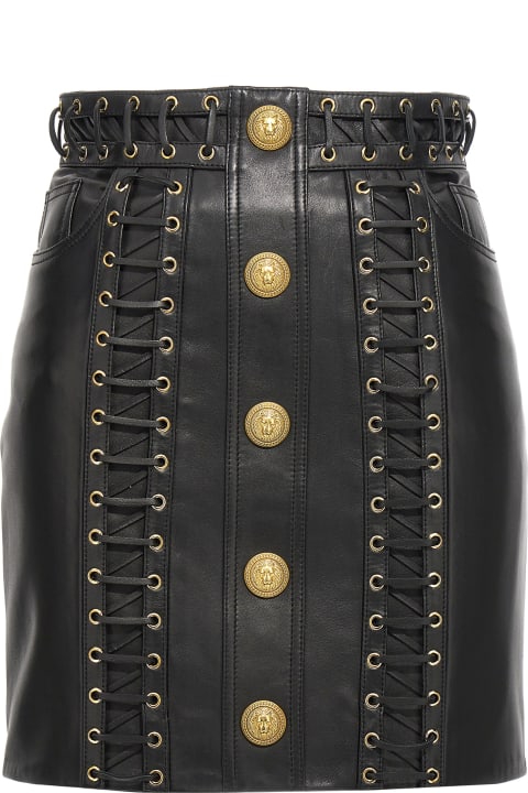 Balmain Skirts for Women Balmain Lace Up Skirt