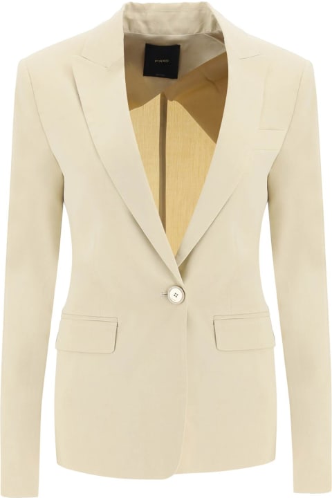 Pinko Coats & Jackets for Women Pinko 'equilibrato' Stretch Linen Blazer