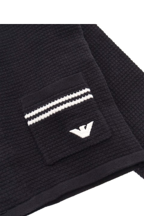 Topwear for Baby Boys Emporio Armani Blue Jacket With Logo