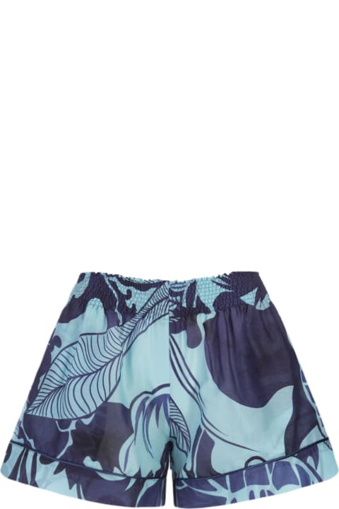 For Restless Sleepers Pants & Shorts for Women For Restless Sleepers Bluebells Violets Blue Toante Shorts