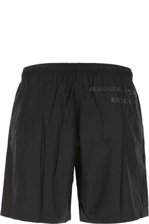 Swimwear for Men Alexander McQueen Black Nylon Swimming Shorts