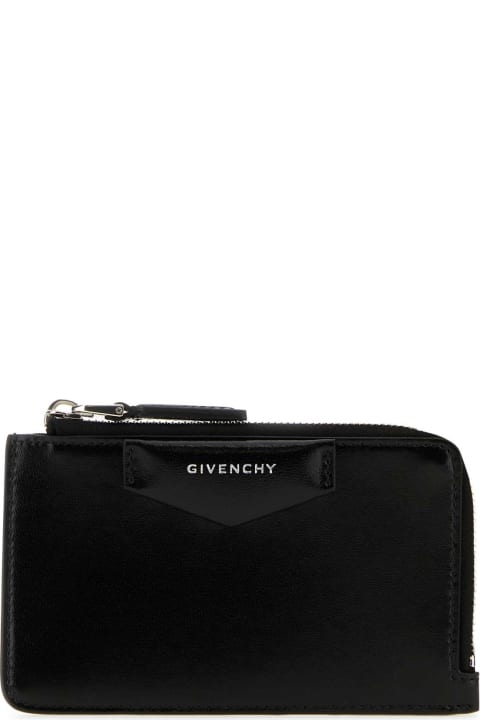 ウィメンズ Givenchyのアクセサリー Givenchy Black Leather Antigona Card Holder