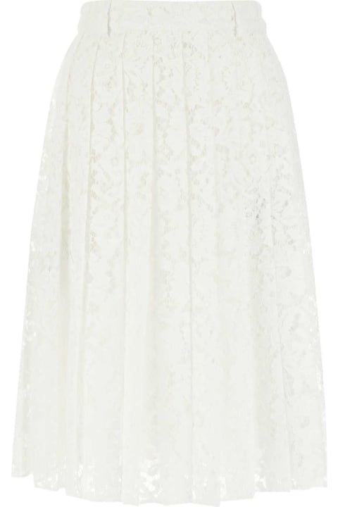 Fashion for Women Valentino Garavani White Lace Skirt