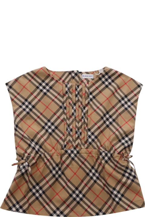 Shirts for Girls Burberry Top With Check Print
