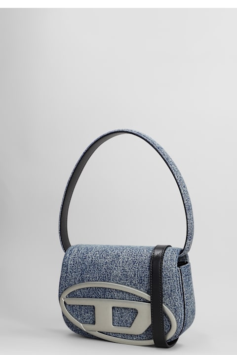 Diesel Bags for Women Diesel 1 Dr Shoulder Bag In Blue Cotton