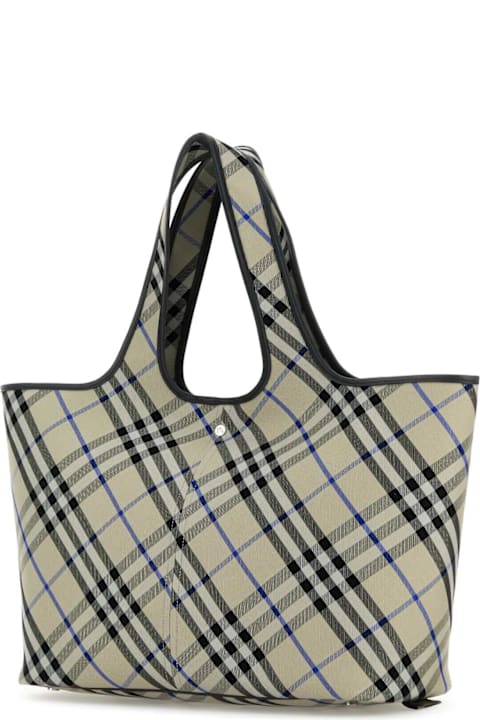 Burberry for Women Burberry Embroidered Canvas Shopping Bag