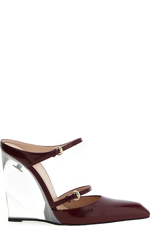Wedges for Women Gucci 'gucci Rosso Ancora' Sabots