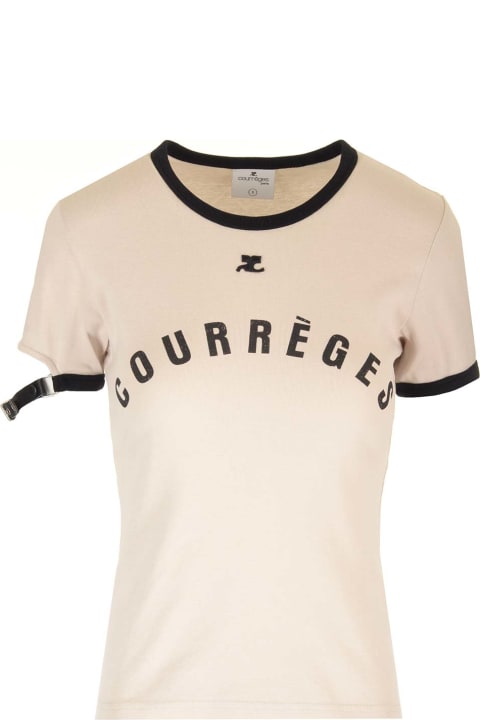 Courrèges Topwear for Women Courrèges Strap Detail T-shirt