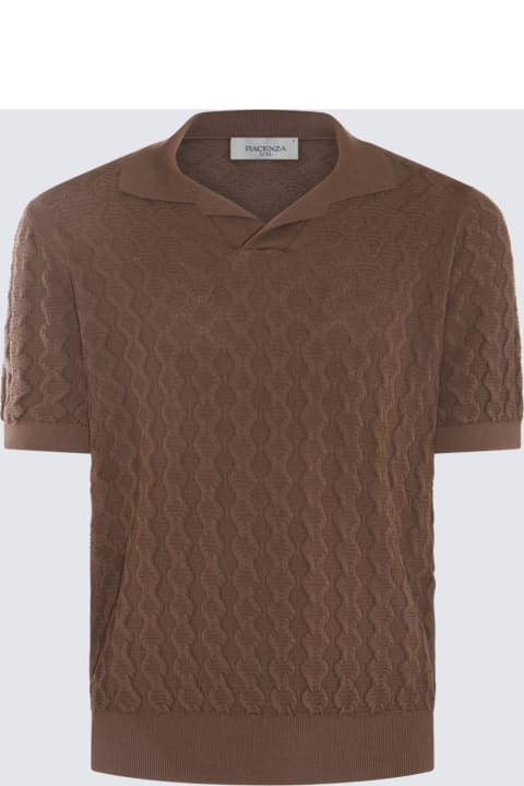 メンズ Piacenza Cashmereのトップス Piacenza Cashmere Brown Cotton Polo Shirt