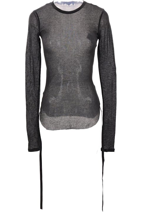 Ann Demeulemeester Sweaters for Women Ann Demeulemeester Oke Long Sleeve Cropped Top