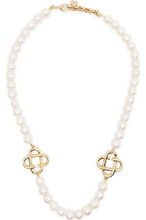 Jewelry for Men Casablanca Medium Pearl Logo Necklace