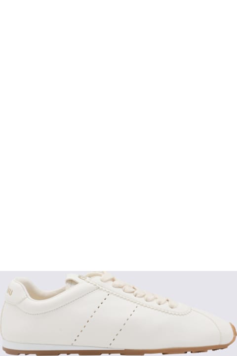 Miu Miu White Leather Sneakers