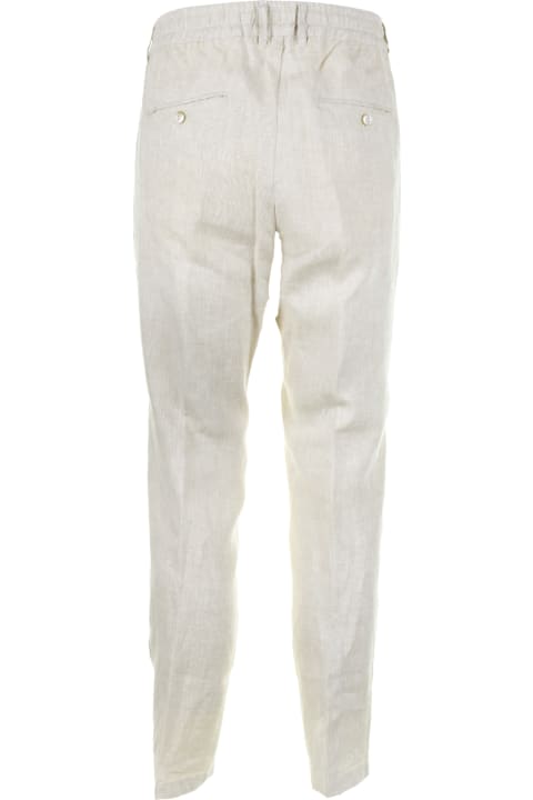 Cruna Pants for Men Cruna White Linen Mitte Trousers